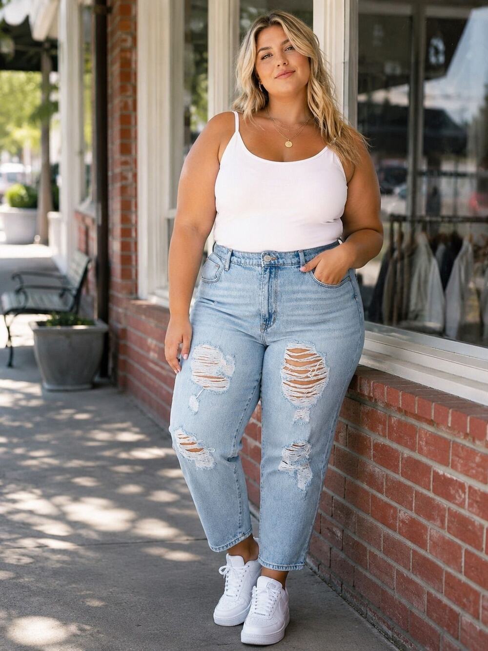 BDG MOM HIGH RISE DISTRESSED JEANS SIZE 32 INSEAM 30, WAIST 17